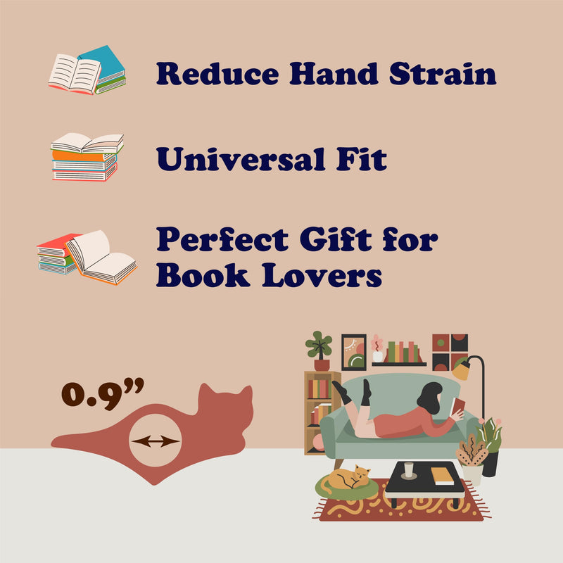 Cat Book Page Holder for Reading, Bookish Gifts & Accessory, Ideal for Bookworms, Book Lovers & Readers, Made in USA (Starry Black) 1 Starry