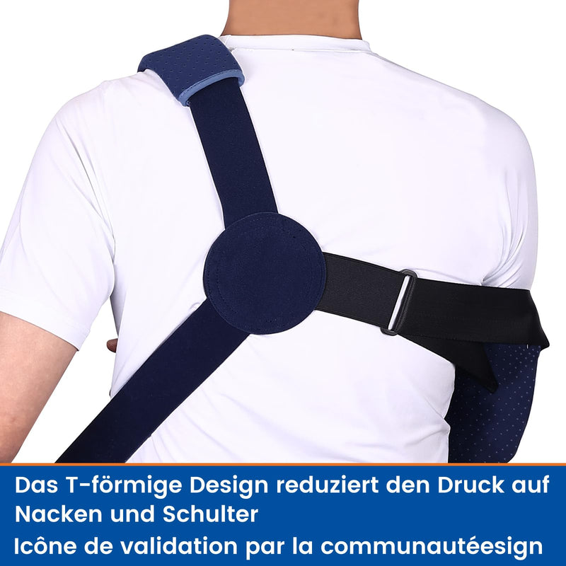 Arm Sling for Shoulder Injury with Waist Strap - Immobilizer Brace Support for Sleeping, Rotator Cuff Surgery(Comfort Version, Right, Medium, 28.5-41 inch) M Right Arm