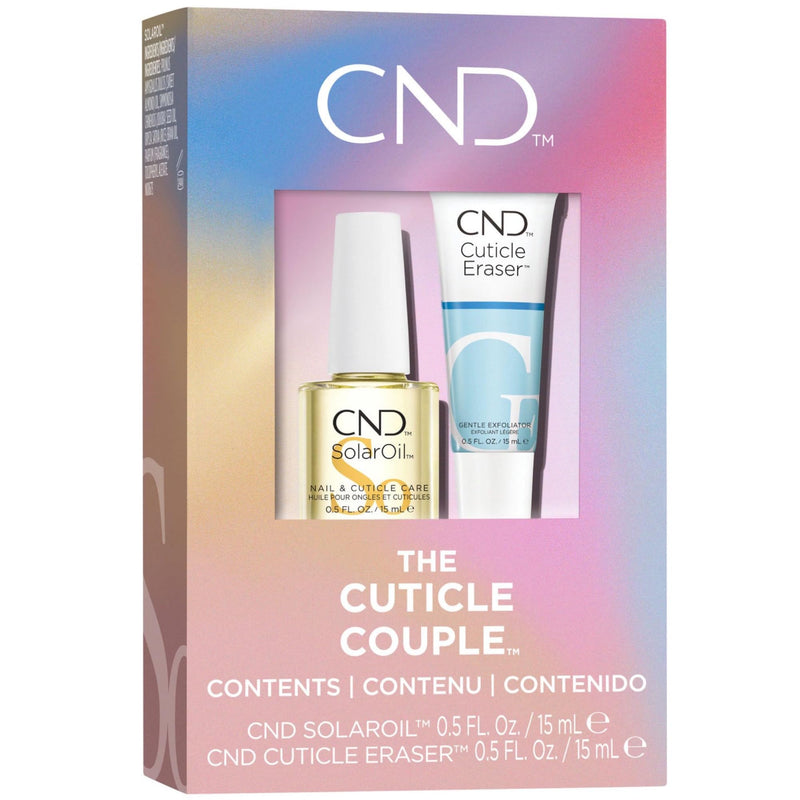 CND Cuticle Couple, SolarOil + Cuticle Eraser, Natural Blend Oils, Moisturizes and Conditions Skin, Gentle Exfoliator, 0.5 fl oz. - BeesActive Australia
