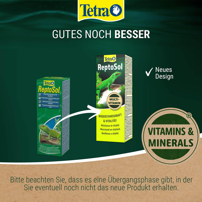 Tetra ReptoSol (high-quality liquid vitamin supplement food for all reptiles, multivitamin preparation, nutritional supplement increases resistance), 50 ml bottle - BeesActive Australia