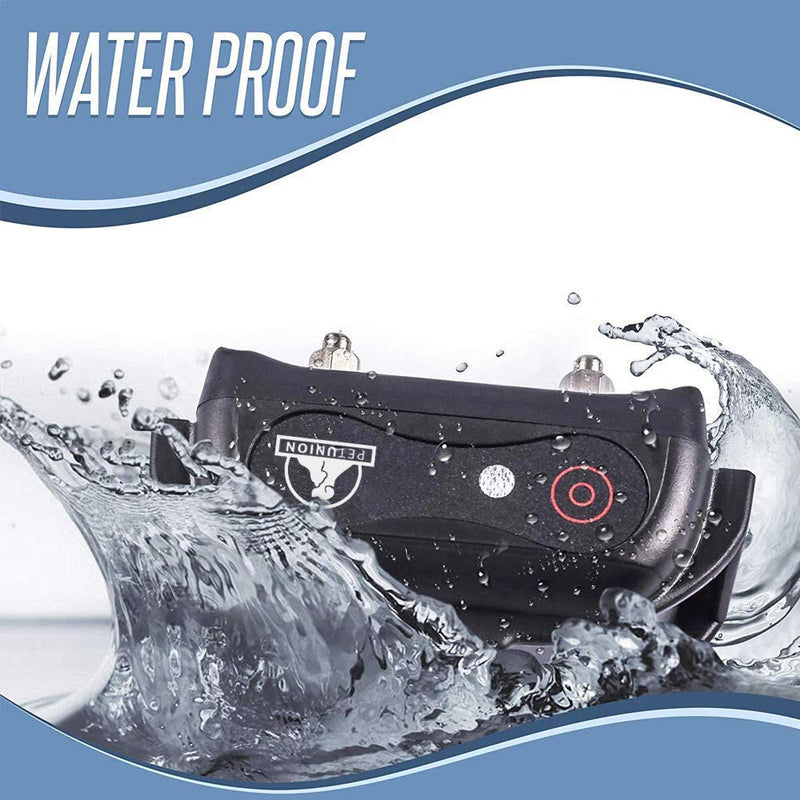 Pet Union PT0Z1 Premium Training Shock Collar for Dogs with Remote - Fully Waterproof, 4 Adjustable Training Modes - Shock, Vibration, Beep - Up to 1200ft Range Light Gray - BeesActive Australia