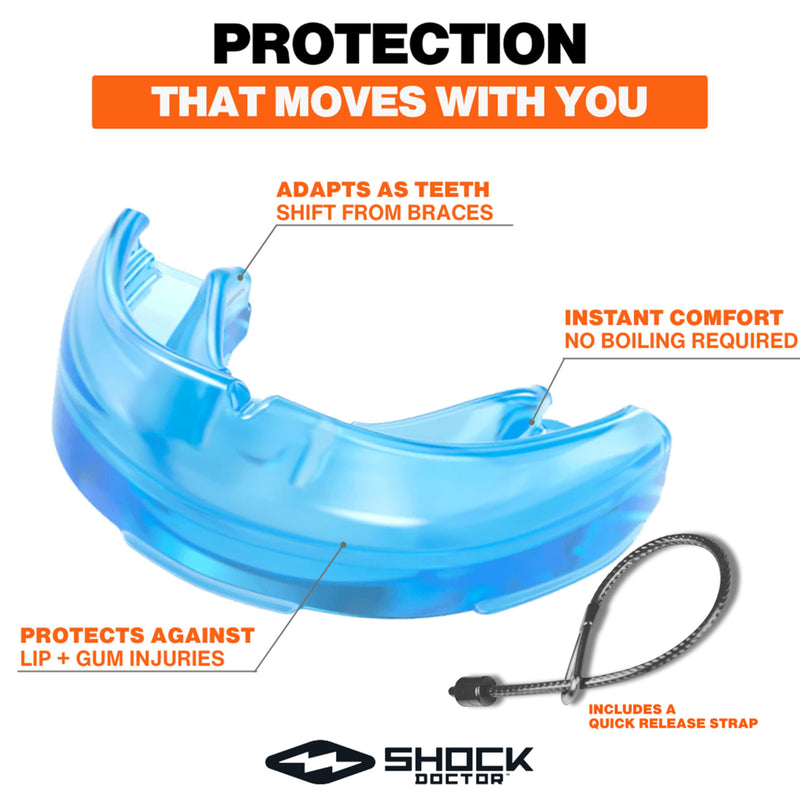 Shock Doctor Mouth Guard for Braces, Blue, Youth - BeesActive Australia