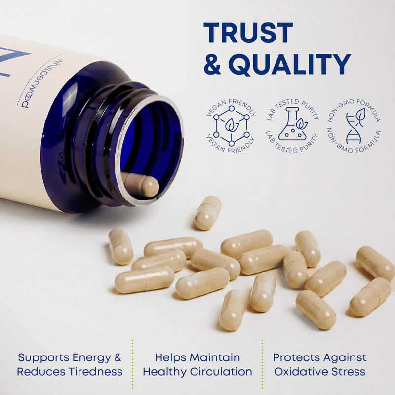 NAD+ Supplement with Nicotinamide Riboside, Trans Resveratrol & Quercetin – NAD Plus Complex for Energy, Brain & Mitochondrial Support – Antioxidant and Longevity Formula for Women & Men – 60 capsules