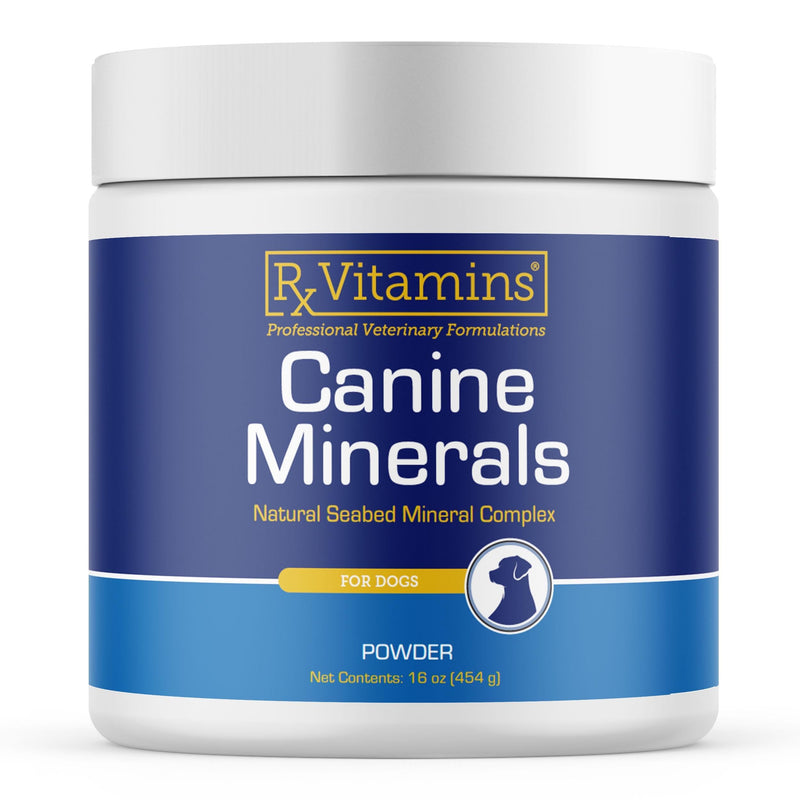 Rx Vitamins Canine Minerals - Essential Minerals for Dogs - Calcium, Magnesium, Iron Supplement, Bone and Joint Supplement for K9, Immune Support - 16oz New Label
