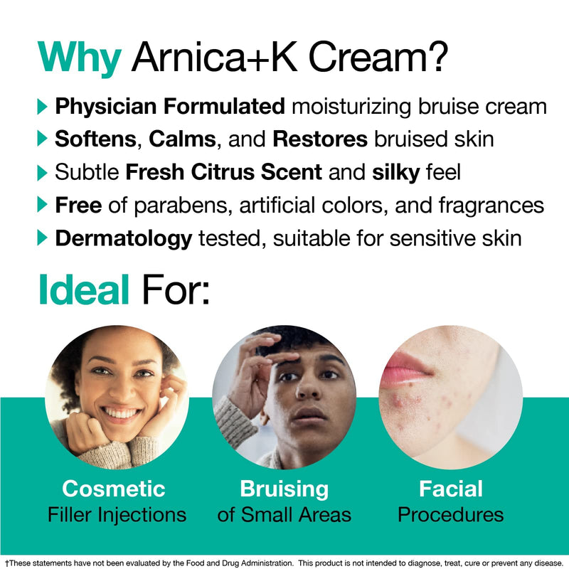 VitaMedica Arnica + Vitamin K Oxide Topical Cream | Sensitive Skin Formula | Arnica Montana | Vitamin K Oxide | Undereye Cream With Vitamin C | 0.5 ounces 0.5 Ounce (Pack of 1) - BeesActive Australia