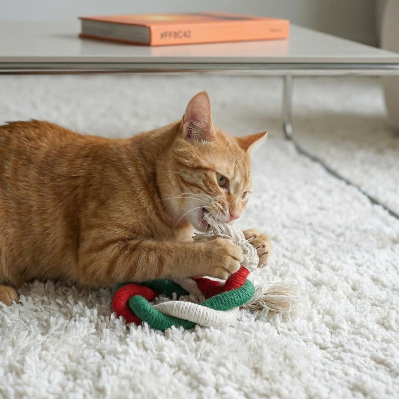 Zirax Catnip Toys for Indoor Cats, Natural Silvervine Sticks & Cotton Rope Cat Chew Toys, Interactive Kitten Teething Toys for Dental Health, Cleaning Teeth, Stress Relief & Boredom (Pack of 6)
