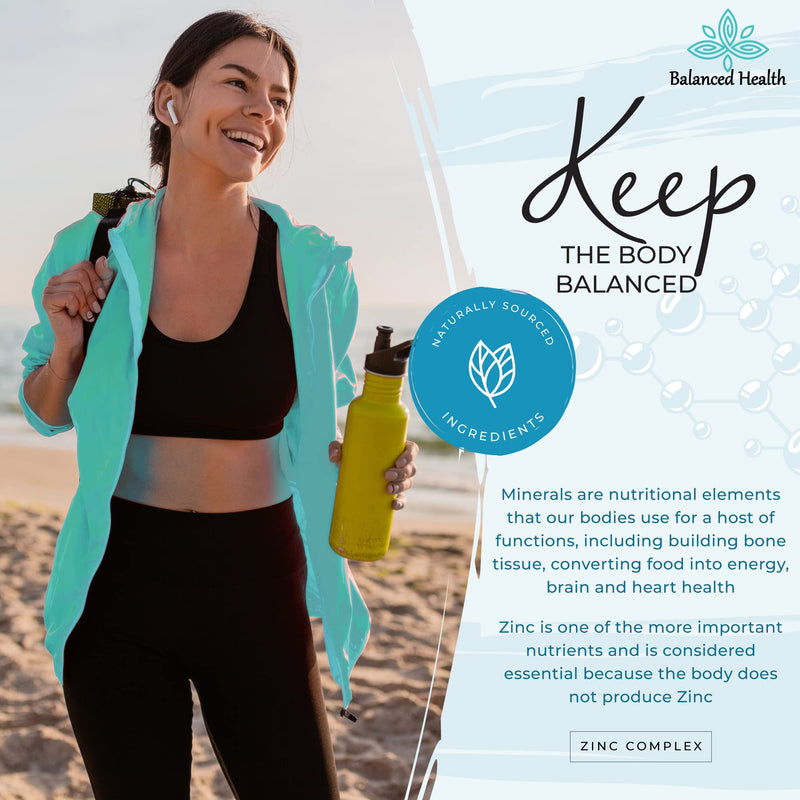 Zinc Complex - 30 Servings, 2oz, Peppermint Flavor, Vegan Liquid Ionic Zinc Sulfate Drops Plus Trace Minerals for Daily Immune System Support