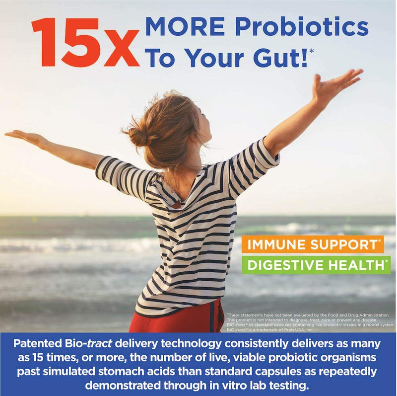 Gut Mate® Probiotics - Clinically documented Strains - 15x More Effective Than Standard Capsules- Patented BIO-Tract® Micro Pearls - Vegan, Vegetarian, Dairy-Free - Room Temp Stable