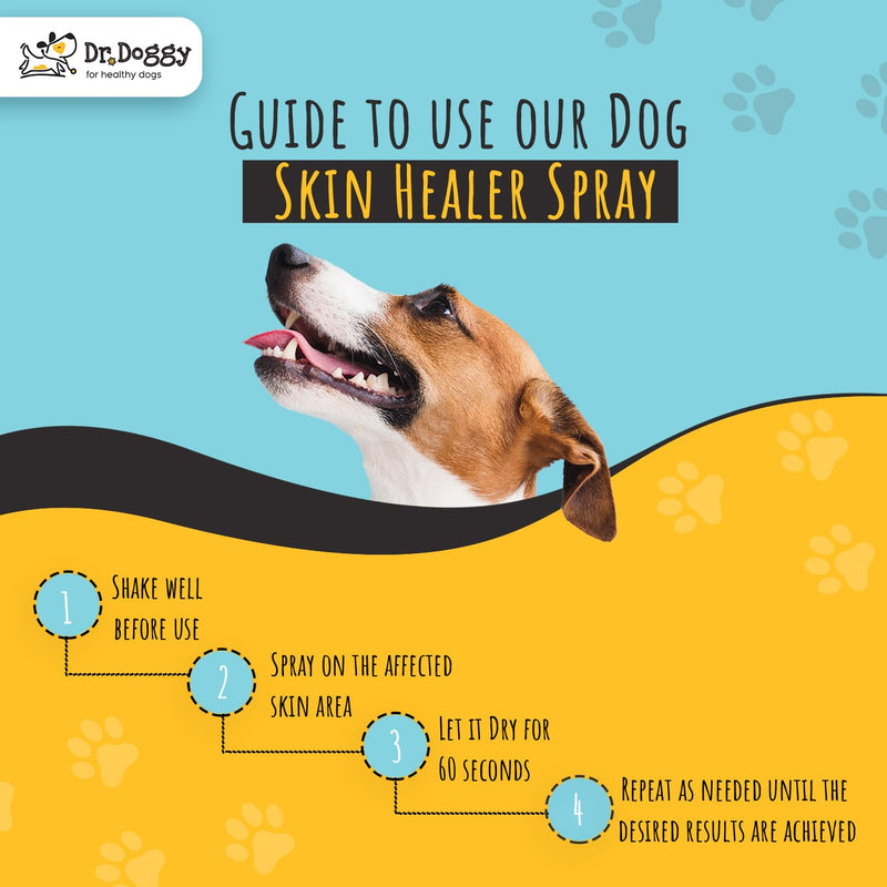 Dr Doggy Skin Healer 50ml – Dog Anti-Itch Spray & Moisturiser – Allergy & Dry Skin Relief, Hot Spot Treatment, Antiseptic & Odour-Free Care