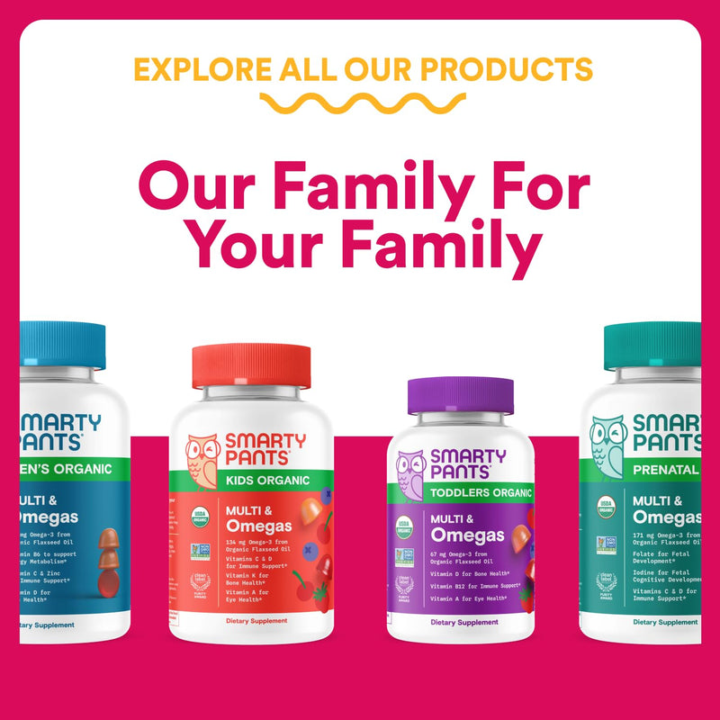SmartyPants Women's Multivitamin Gummies - Improved Formula: Omega 3 (DHA/EPA), Methylfolate, CoQ10, Vitamin D3, C, Vitamin B12, B6, A, K & Zinc, Inositol, Gluten Free, 90 Count (30 Day Supply) New Formula 90 Count (Pack of 1)