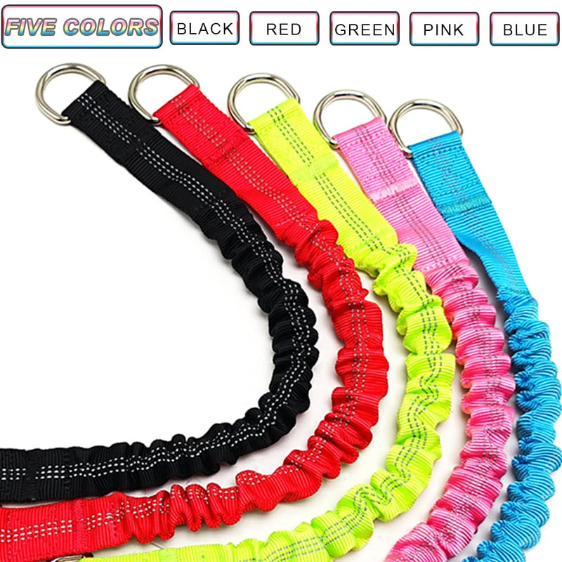 Short Dog Leash Extender, 18 in Bungee Shock Absorbing, Nylon Multifunctional Dog Leash for Medium Large Dogs Walking Training Running 18 Inch black - BeesActive Australia