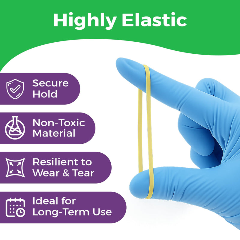 Orthodontic Rubber Bands for Braces - Premium Quality Elastic Teeth Rubber Bands for Braces, Fix Tooth Gaps, Dreadlocks, Includes Free Elastic Placer - Medium Force 3.5 oz, 1/4 Inch, Neon (100 Pack) 100 Pack Neon - Medium