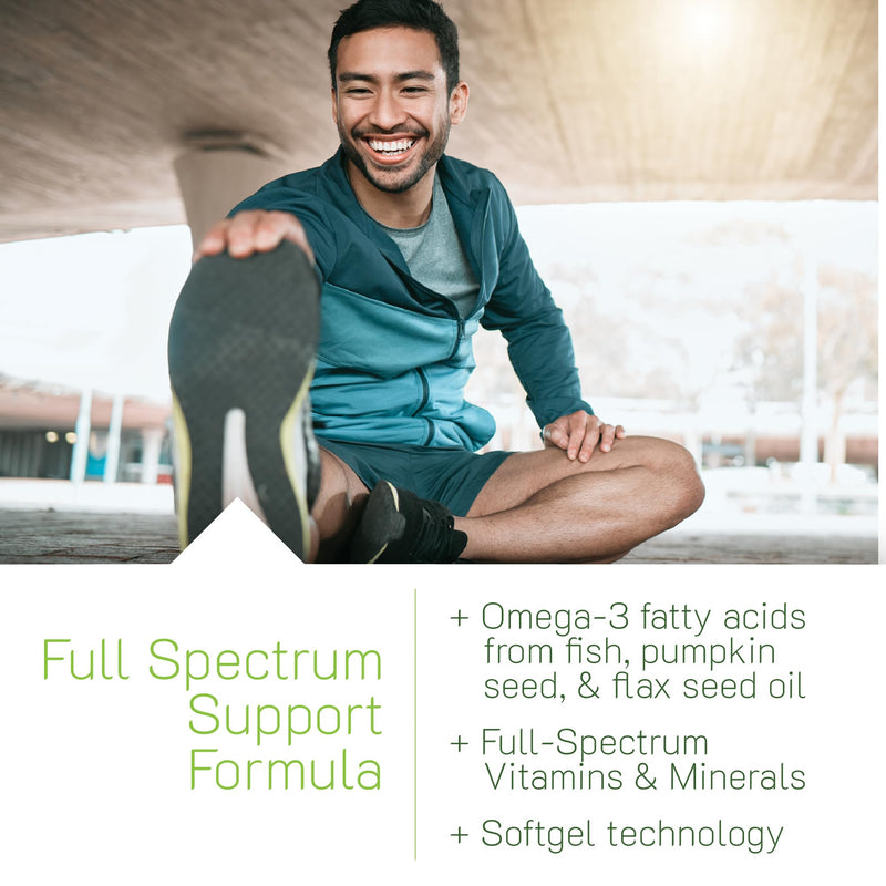 Irwin Naturals Men's Living Green Daily Multivitamin | 90 Liquid Soft-Gels | Daily Men's Nutrition & Healthy Aging | 70 Nutrients + Omega Oils | Energy, Brain & Prostate Support