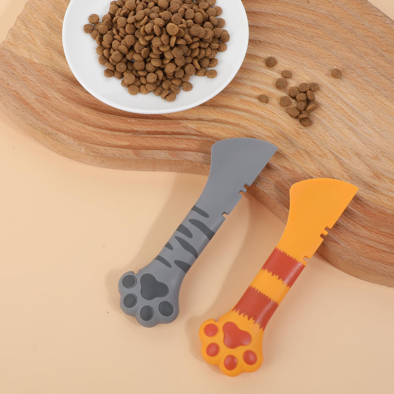 TIESOME 2 Pack Dog Cat Food Spoon, Cat Wet Food Spoon Mini Spatula for Pet Canned Food Cute Cat Paw Spoons for Wet And Dry Food Silicone Spatula Scoop Can Spoons for Animal Feeding - BeesActive Australia