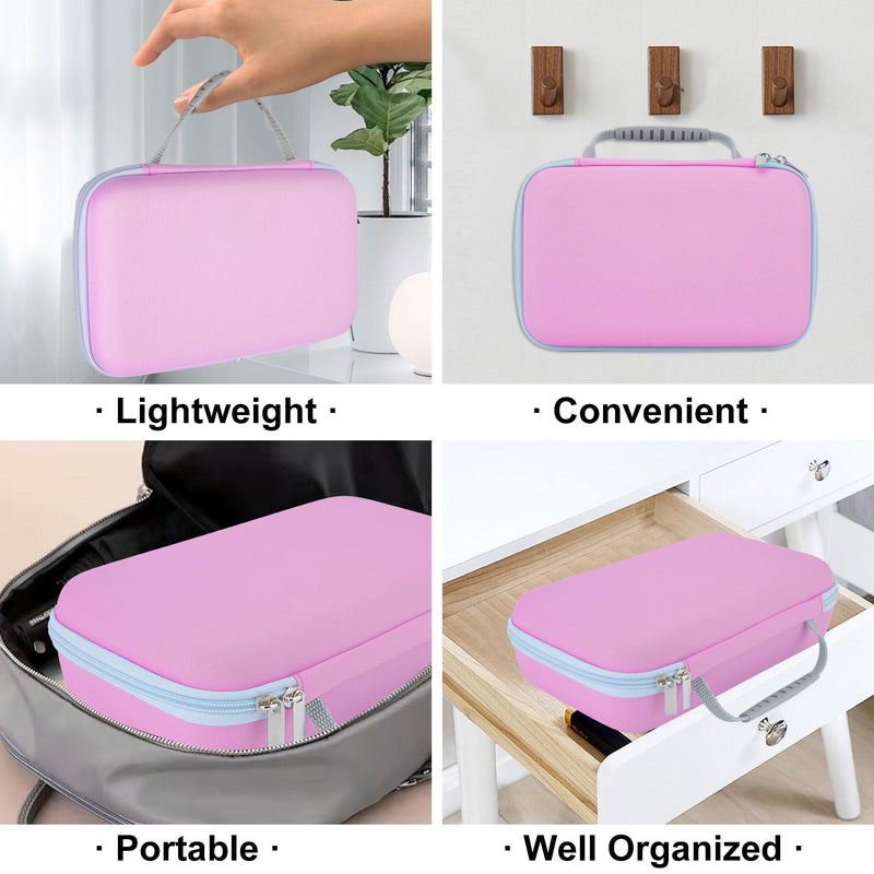 SMYV Water Flosser Travel Case, Portable Dental Oral Irrigator Travel Organizer, Hard Eva Storage Bag for Flosser, Electric Toothbrush, Toothpaset and Irrigator Accessories (Case Only) - Pink - BeesActive Australia