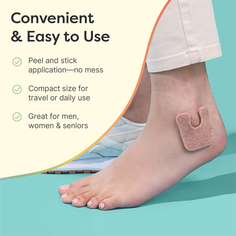 ZenToes U-Shaped Felt Callus Pads | Protect Calluses from Rubbing on Shoes | Reduce Foot and Heel Pain | Pack of 24 | 1/8” Self-Stick Pedi Cushions 24 Count Beige - BeesActive Australia