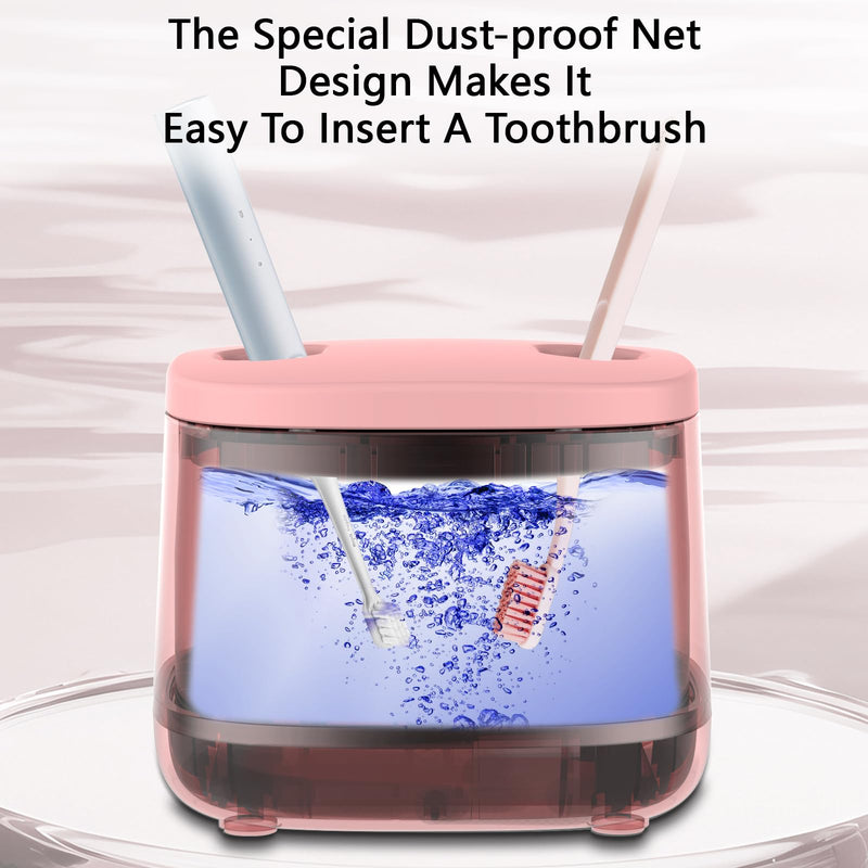Dental Ultrasonic Retainer Cleaner Machine–Cleaning for Night Guards Pink