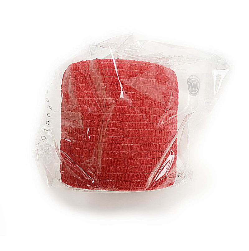 2" Red Vet Wrap Tape Bulk, 12 Pack Cohesive Bandage Wraps, Self Adherent Grip Rolls - Solid Colors 2 Inch - BeesActive Australia