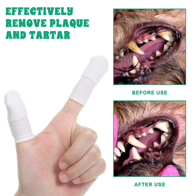 50 Pcs Cat Toothbrush Dog Finger Toothbrush Pet Toothbrushes Soft Fabric Comfortable Teeth Oral Cleaning Durable Teeth Cleaning Wipes Toothbrushes for Dogs and Cats
