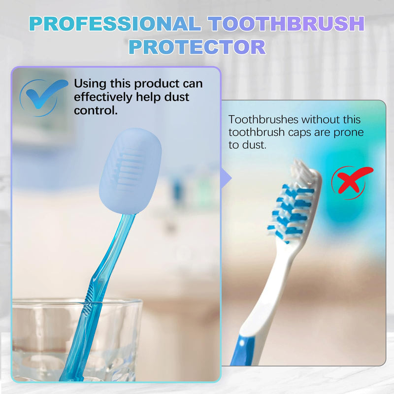 6 Packs Toothbrush Covers, Silicone Toothbrush Covers Caps for Electric Toothbrush Replacement Heads & Manual Toothbrush - BeesActive Australia
