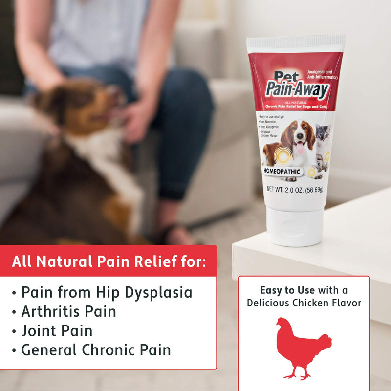 Pet Pain Away All Natural Dog Arthritis Pain Relief, Cat Pain Relief, Dog Pain Relief Anti Inflammatory, Dog Joint Pain Relief, Homeopathic Pain Reliever for Large and Small Dogs and Cats (2 oz) - PawsPlanet Australia
