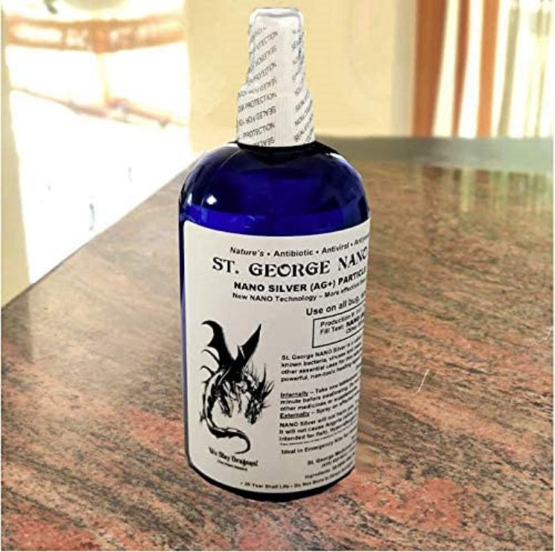 St. George Nano Silver | Collodial Silver Liquid Immune Support Supplement - Gluten Free and Probiotic Friendly Particle Solution 68 PPM (16 oz.)