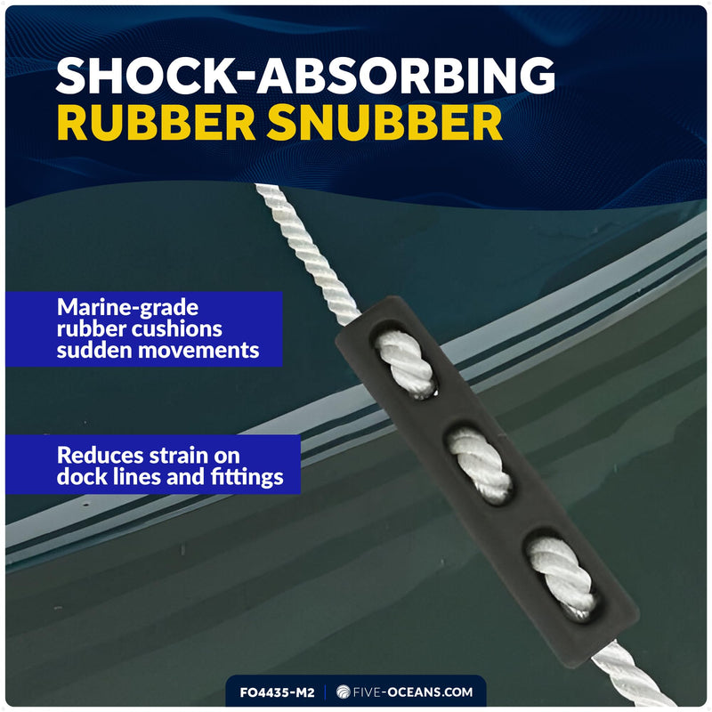 Five Oceans 2-Pack Marine Rubber Boat Dock Line Mooring Snubbers for 13/16" to 7/8" Rope, EPDM Rubber, Mooring Anchor Snubber for Boats, Pontoons, Yachts - FO4435-M2 13/16 to 7/8" Rope Dia. (Pack of 2) - BeesActive Australia