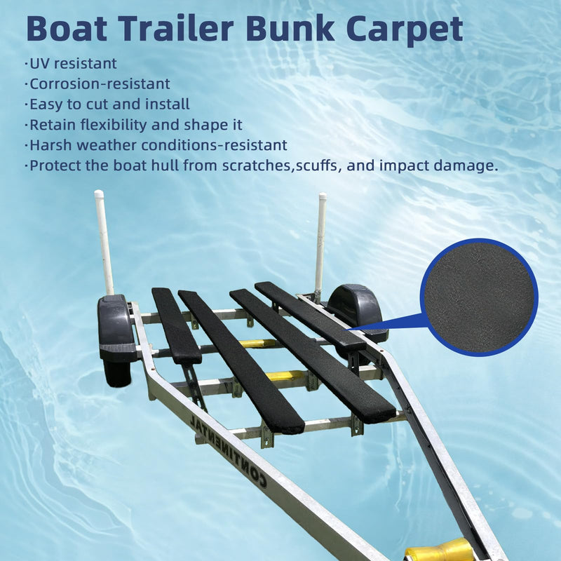 Boat Trailer Bunk Carpet,Marine Carpet Boat Bunk Boards Carpet Replacement, 9/12/16/20/24 inch Trailer Bunker Carpet for Covering Boat Lift Bunks or Runners 9in x65ft