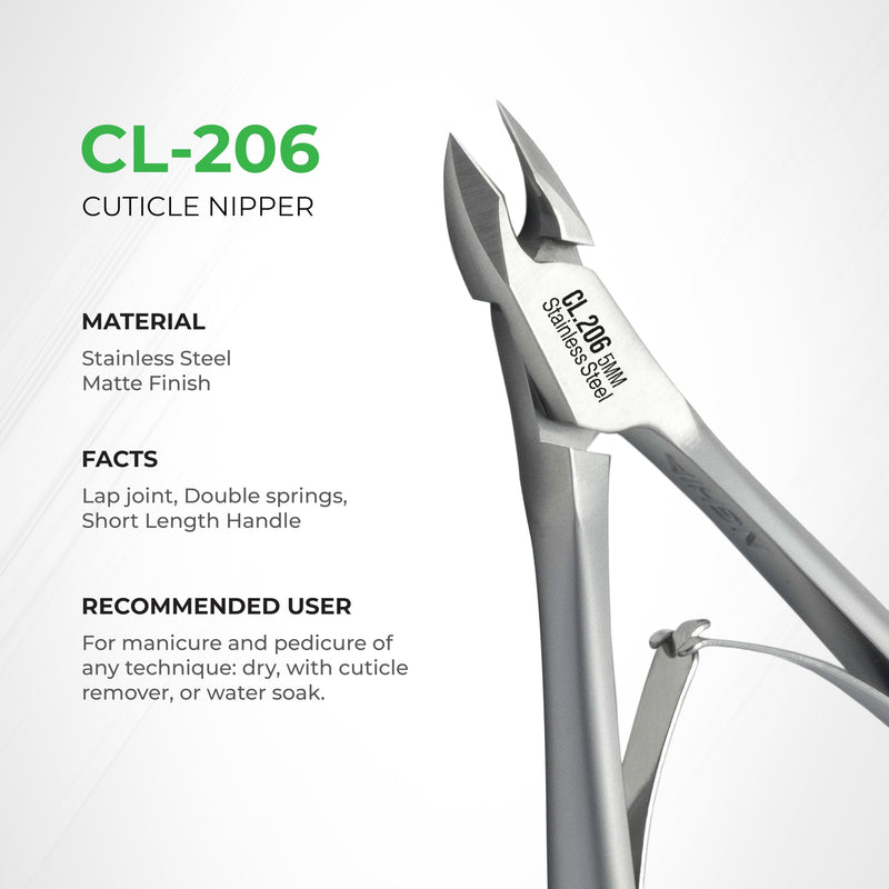 NGHIA Professional Cuticle Nipper CL-206 | Stainless Steel (5MM) | Salon Quality & Surgical Grade | Precision Cuticle Trimmer 5MM