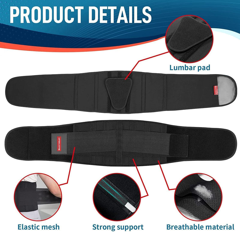 Back Brace for Lower Back Pain Relief - Adjustable Lumbar Support Belt for Sciatica, Herniated Disc, 3D Pad, Scoliosis - Breathable Mesh Lower Back Support with Removable Pad - For Men and Women (Large) Large - BeesActive Australia
