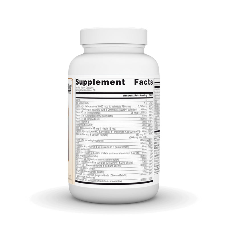 Source Naturals Life Force Multiple Iron Free Multivitamin - 120 Capsules | No Iron Bio-Aligned Formula® - Delivering 40+ Ingredients for Foundational Nutrition 120 Count (Pack of 1)
