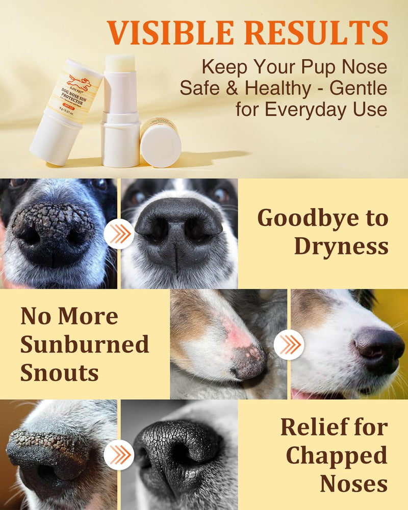 Dog Nose Sun Protector Balm - SPF25 Sunscreen for Dogs, Shea Butter & Coconut Oil Formula, Protects & Repairs Dry/Cracked Noses, Safe for All Breeds