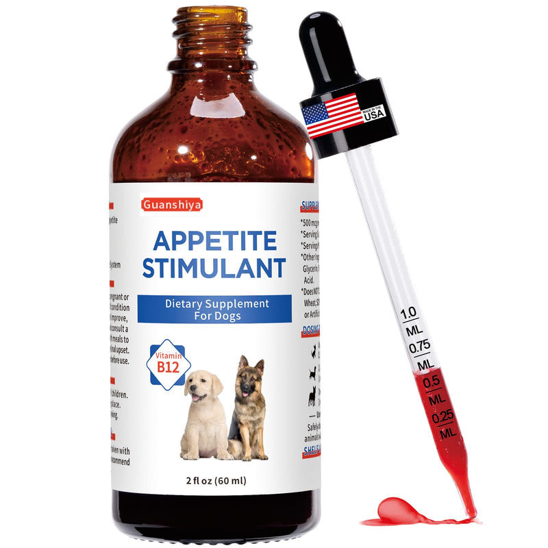 Appetite Stimulant for Dogs - Vitamin B12 Liquid (Methylcobalamin) - Boosts Appetite, Energy, and Blood - 60 ml