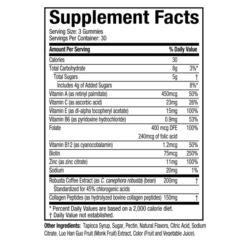 Hydroxycut Gummies +Women, Dietary Supplement, Strawberry, 90 Gummies | 99% Caffeine Free, Supports Hair, Skin and Nails, Metabolize Carbs, Proteins and Fats
