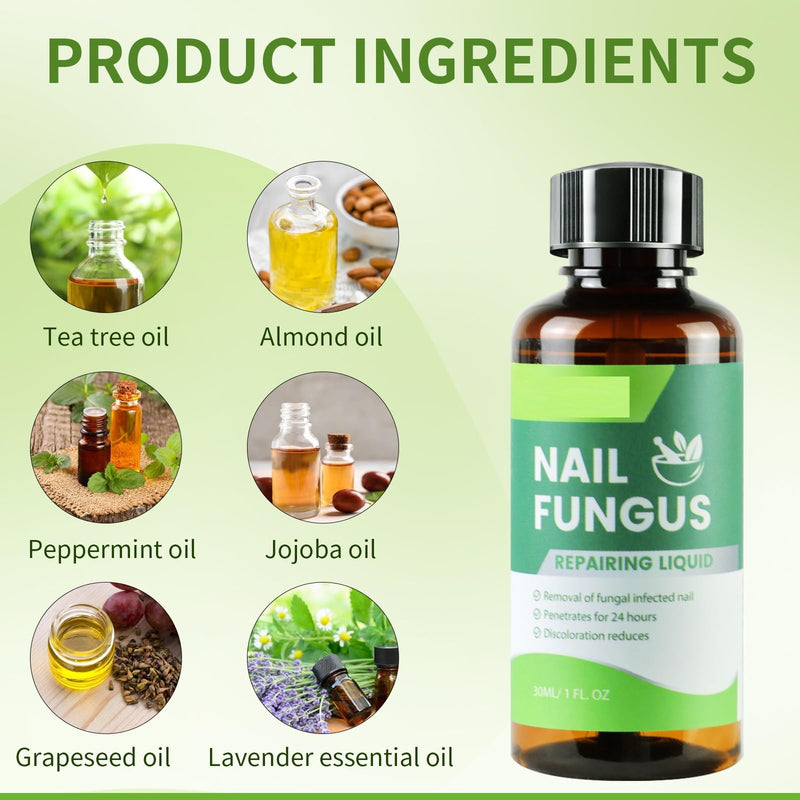 Toenail Fungus Treatment Extra Strength: 7 Pure Natural Plant Extracts，Toe & Fingernail Fungus Renewal - Nail Fungus Treatment Kit with Brush & File - For Ingrown Nails & Discoloration