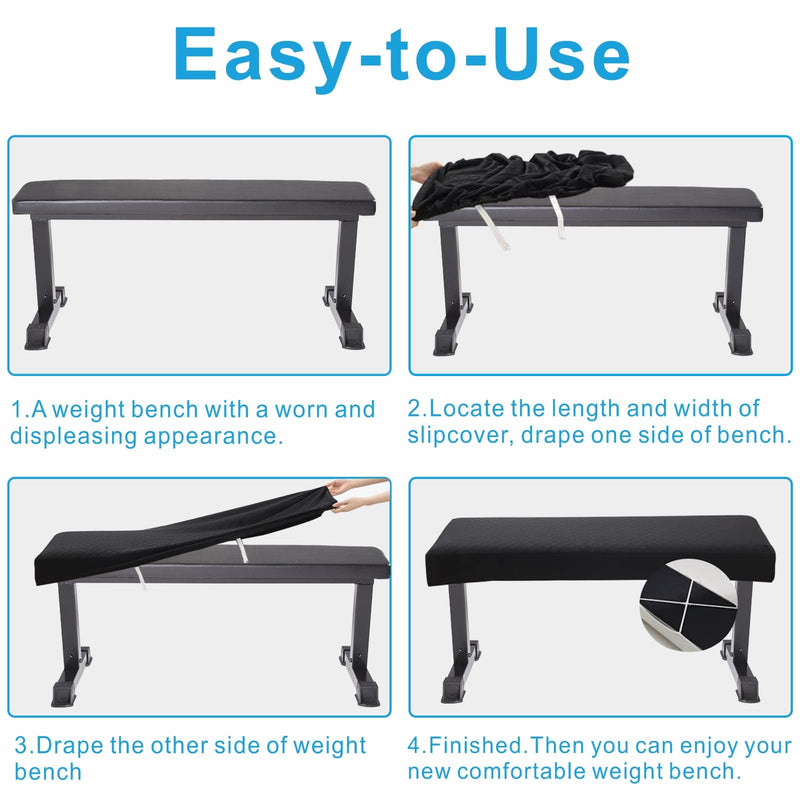 Flat Weight Bench Cover, Workout Bench Cover - Dustproof, Scratch-Resistant, Protect from Pets - Protect Your Flat Weight Fitness Bench and Adjustable Sit-up Bench, Washable