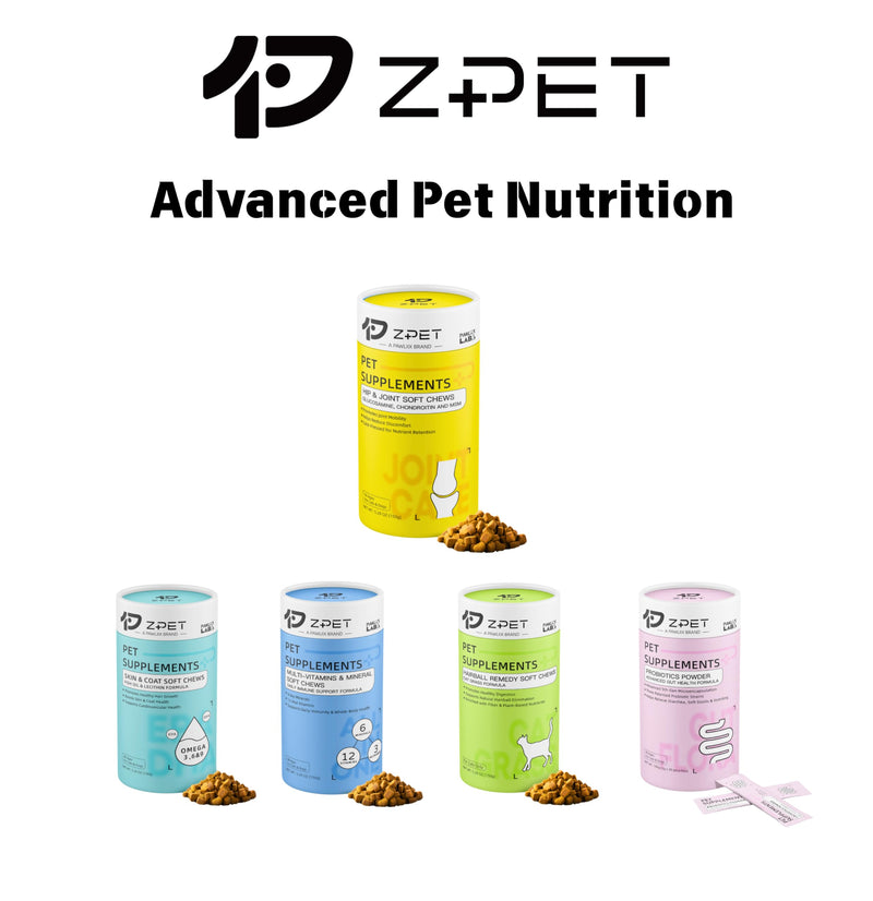 ZPET Hip & Joint Soft Chews for Dogs & Cats – Glucosamine, Chondroitin & MSM – Mobility & Flexibility Support – Cold-Pressed Pet Supplement, 150g Chicken & Fish+