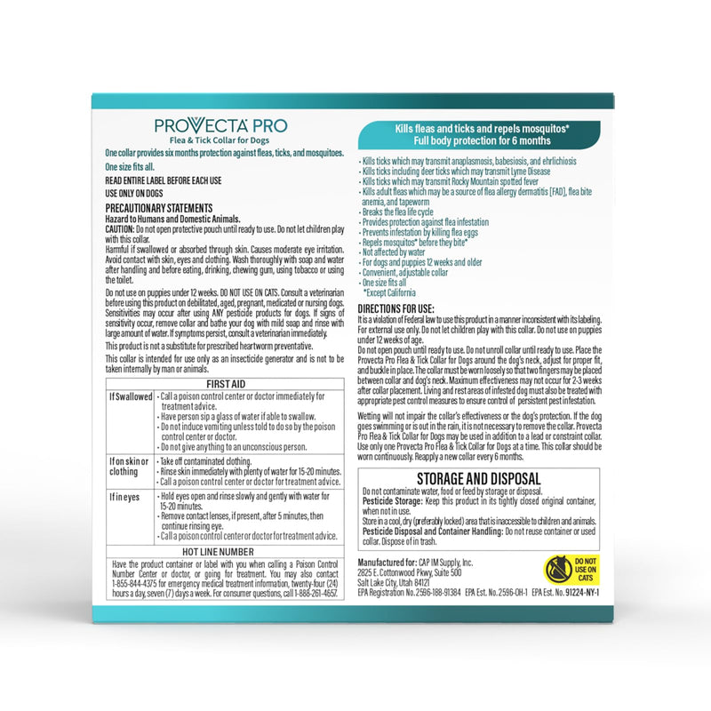 Provecta® PRO Flea & Tick Collar for Dogs