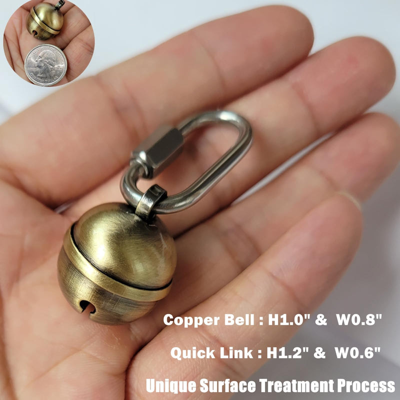 2 Extra Loud Dog and Cat Bells, Copper Collar Bell with Quick Link for Pet Tracking - BeesActive Australia