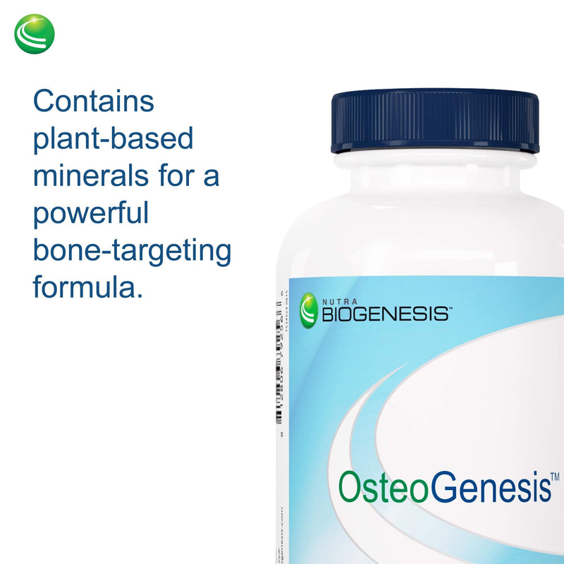 Nutra Biogenesis Osteogenesis, 120 Veggie Capsules | Bone Health Support for Women & Men with Vitamin D3, K2, Calcium, Zinc, Magnesium & Boron