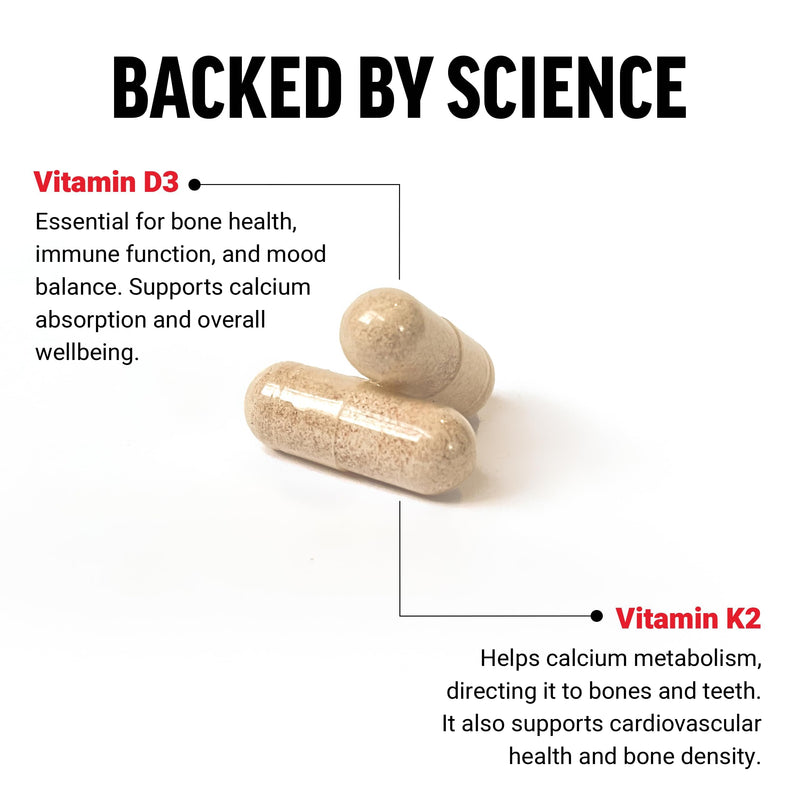 Force Factor Vitamin D3 K2 to Support Immune, Heart & Bone Health | High-Potency 2-in-1 Formula, Essential Vitamins & Minerals, Vegan, No Gelatin, Non-GMO, 120 Capsules