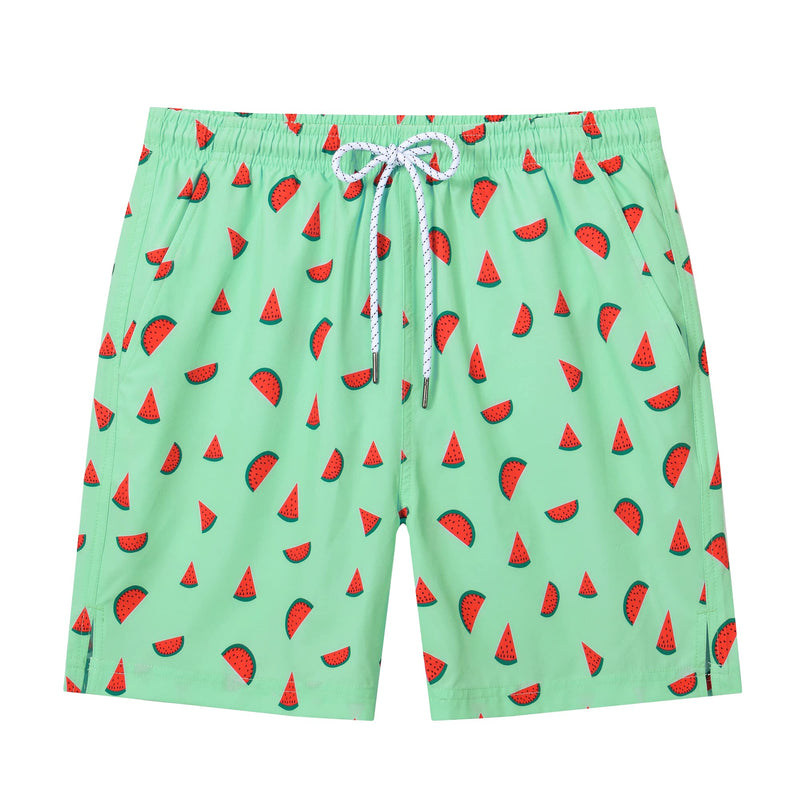YuKaiChen Men's Swim Trunks Quick Dry Beach Shorts with Mesh Lining 30 1-watermelon
