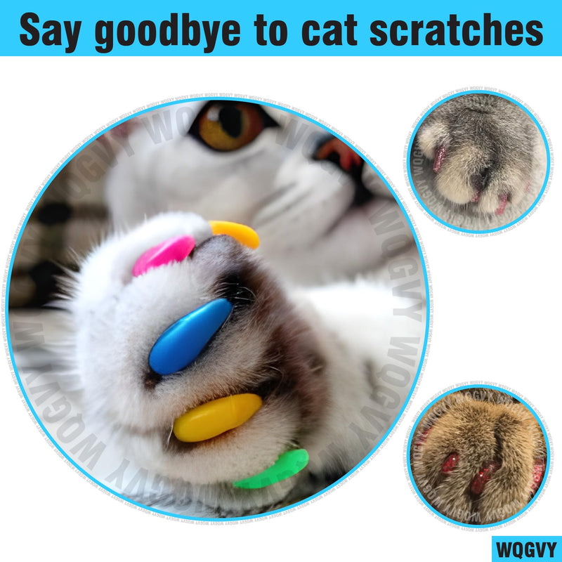 15 Colors / 150 pcs Cat Nail Caps | Cat Claw Covers with Adhesives and Applicators (S) S - BeesActive Australia