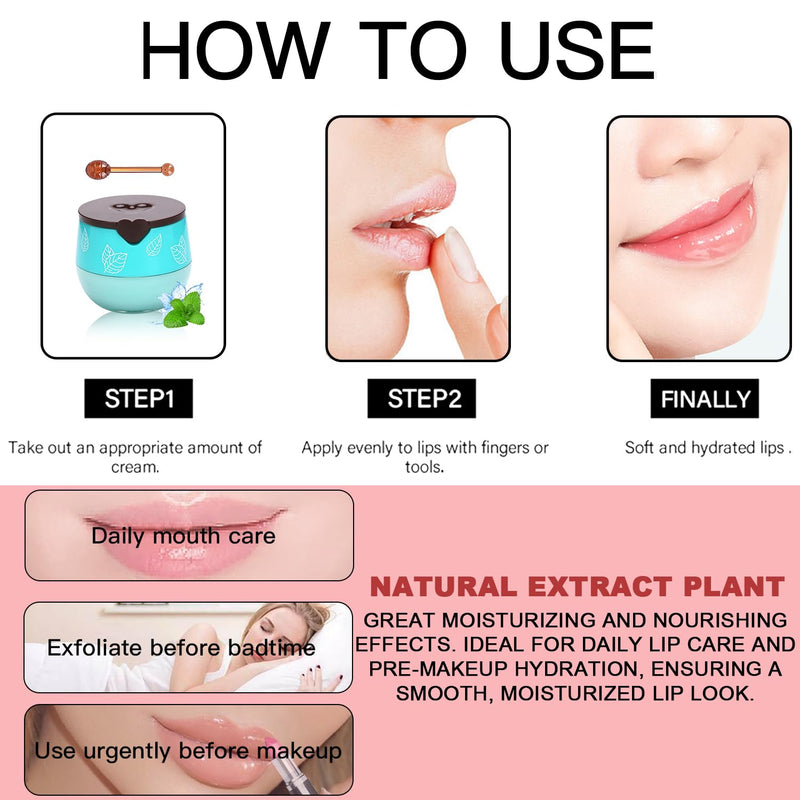 Clouds Bee Propolis Vanilla Lip Balm ‚Äì Hydrating & Moisturizing Overnight Lip Sleeping Mask, Exfoliating Lip Treatment with Bee Extracts, Natural Care for Dry Lips, Honey Pot Design