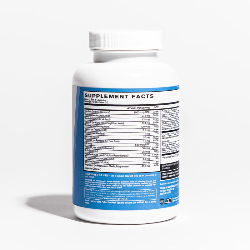 BARE PERFORMANCE NUTRITION, BPN Strong Multi-Vitamin, Foundational Health, Improved Mood and Sleep, Adaptogens, Improved Cognitive Health 30 Count (Pack of 1)