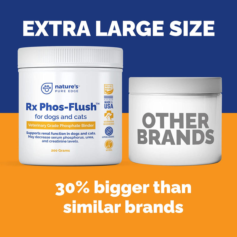 Rx Phos-Flush Phosphate Binder. Extra Large 200 Grams. Dog Kidney and Cat Kidney Support. Feline Urinary Tract Support. Compliments a Renal Failure Dog Food Diet or Cat Renal Support Diet. - BeesActive Australia
