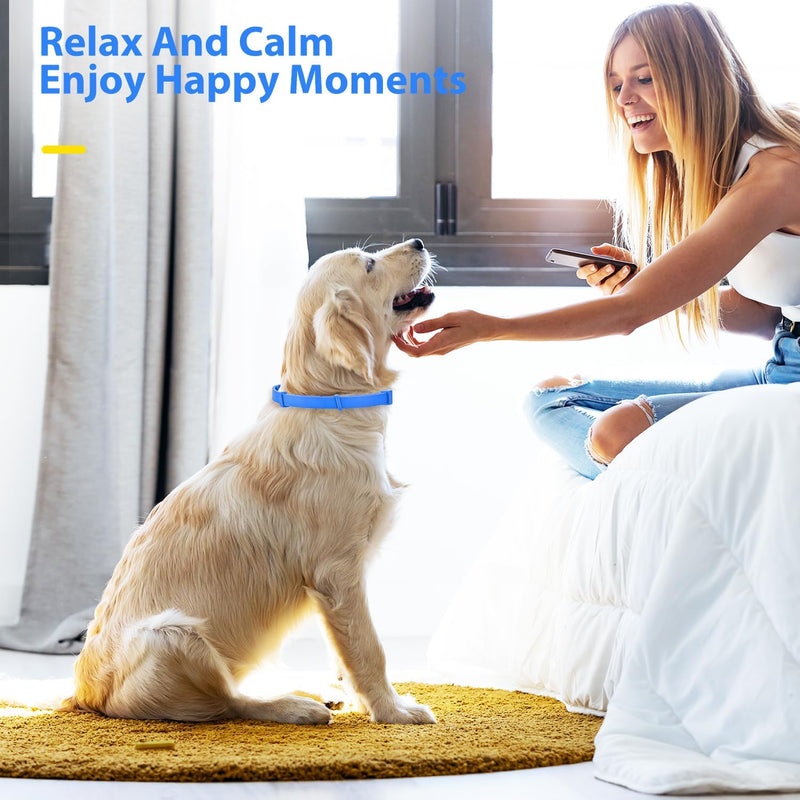 4 Pack Blue Calming Collar for Dogs – Anxiety Relief with 60-Day Effect, Adjustable Comfort for Stress, Separation, Noise & Vet Visits, Suitable for Puppies to Senior Dogs