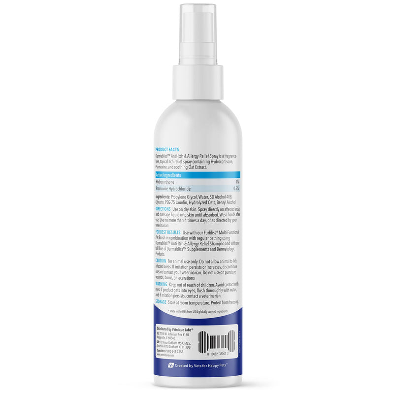 Dermabliss 3-in-1 Wipes and Dermabliss Anti-Itch & Allergy Relief Spray (8oz) Bundle Seasonal Allergy Wipes for Dogs with Itchy Skin Plus Targeted Itch Relief Hydrocortisone Spray for Dogs - PawsPlanet Australia