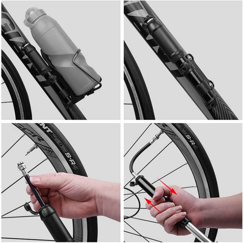 Mini Bike Pump Portable 80 PSI Bicycle Tire Pump Fits Presta and Schrader Valve,Lightweight & Pocket Size - BeesActive Australia