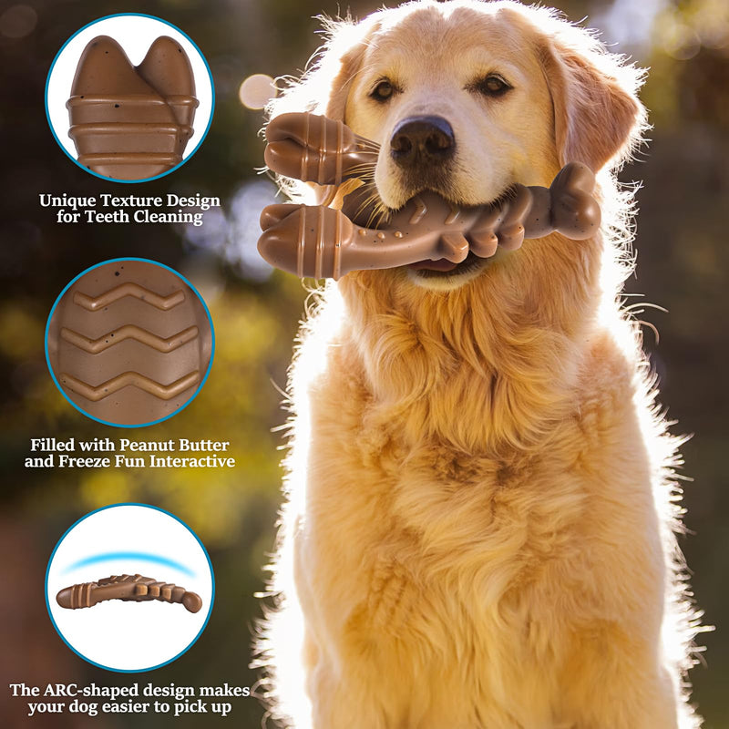 Dog Toys for Aggressive Chewers, Indestructible Dog Toys for Large Dogs, Dog Chew Toys for Large Medium Small Breed, 3 Pack Super Chewer Dog Toys with Tough Nylon, Gift for Dogs 3 PCS - BeesActive Australia